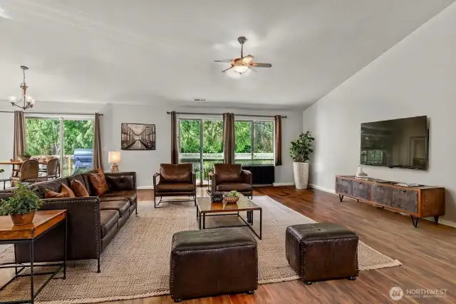 Virtually staged living room