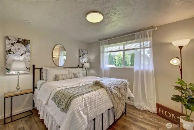 Bedroom 2 faces the back yard and has great natural light.