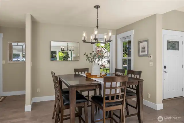 Separate dining flows from the main living areas and is perfect for hosting dinners and entertaining