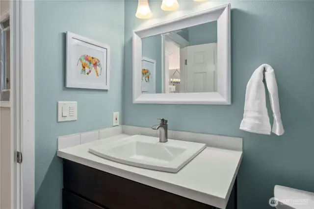 Fully remodeled guest half bathroom!