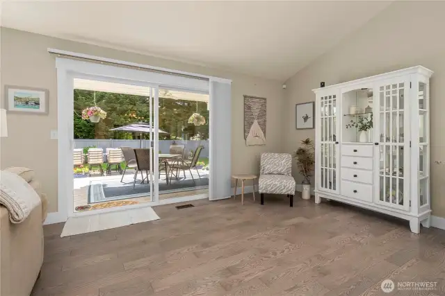 Step out back and take in a lush, meticulously maintained backyard
