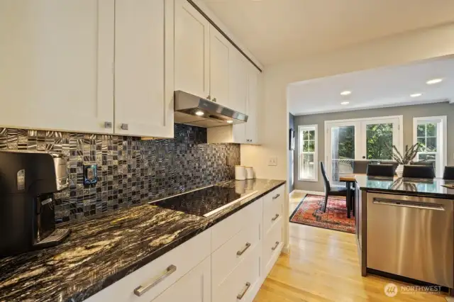 Gourmet kitchen with granite countertops and premium Canadian cabinetry