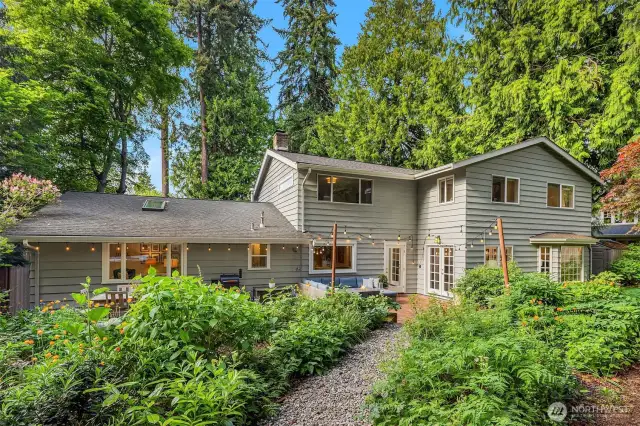 Big, bold back yard. This beautify is proudly sited for privacy & sunshine.
