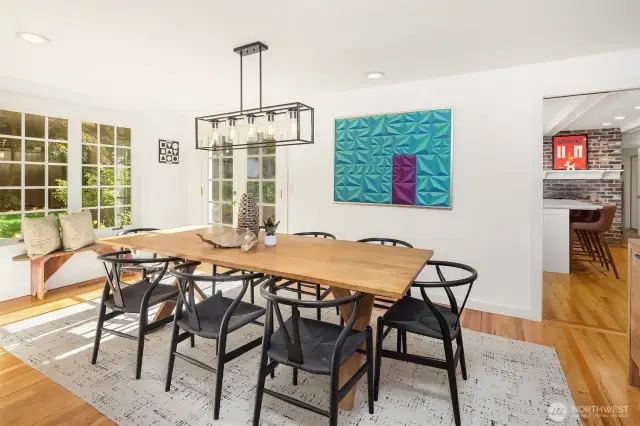 The flow, the fixture, the french doors... the paned glass windows.... what more could you ask for?