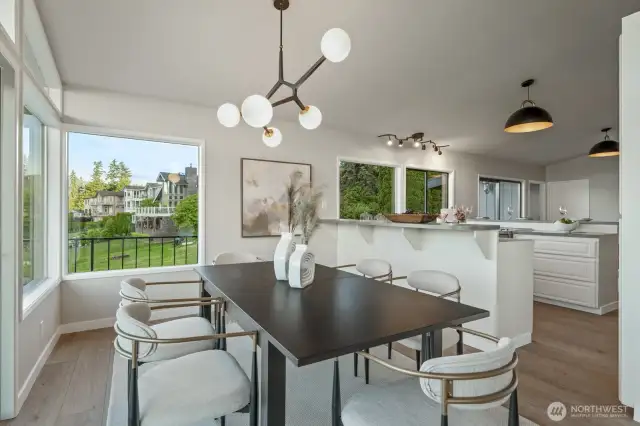 dining room facing the kitchen