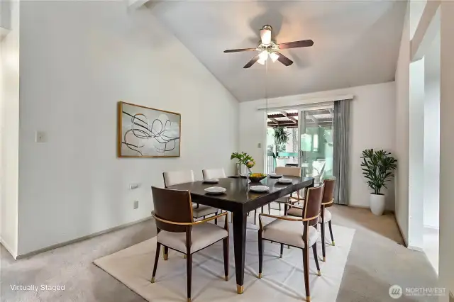 Virtually Staged Dining Room