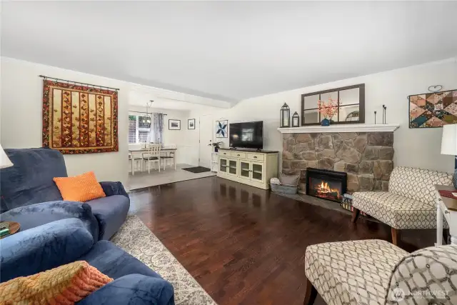 Cozy fireplace