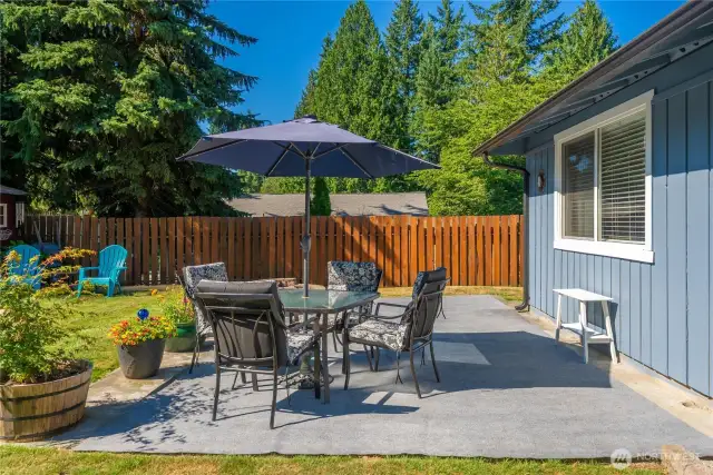 Back patio perfect for BBQs