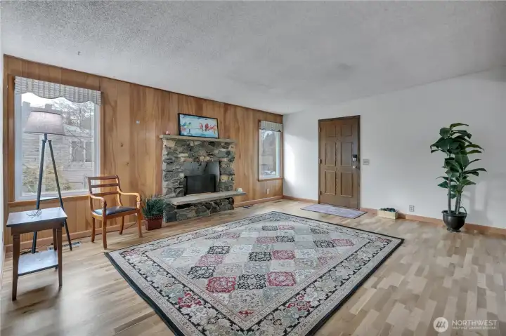 Wood burning fireplace!