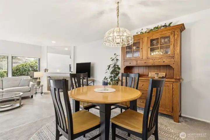 Dining space off kitchen.