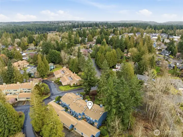 Aerial view of this desirable community.