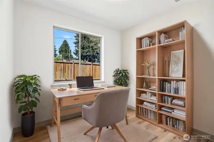Virtually Staged main floor office
