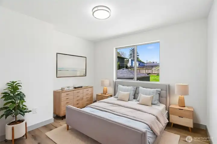 Virtually staged Bedroom #2