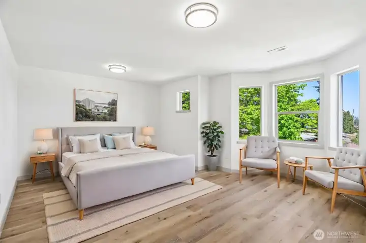 Virtually staged bedroom #4