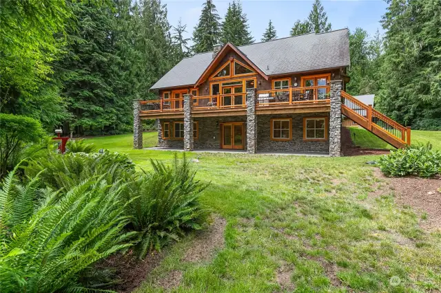 Traditional architectural design, English cottage stone & timber.