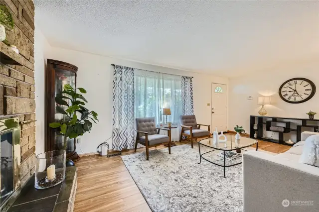 Living room from left fireplace side