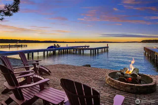Newly rebuilt deepwater dock with moorage for ~100+ foot yacht. Enjoy summertime fun and relaxing sunsets all year long!