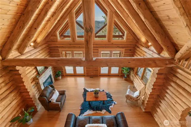 Overhead view of Living Room.