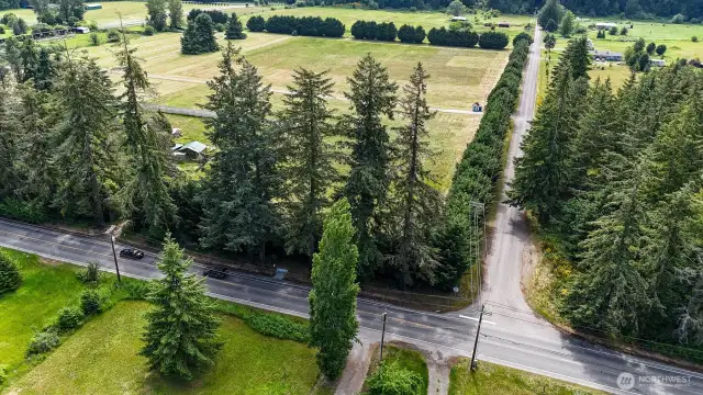 Sitting on the corner of Yelm Hwy and 89th (a dead end street).