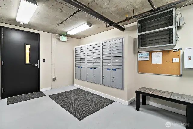 Secured mailboxes.