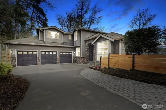 Located at the end of a private driveway.