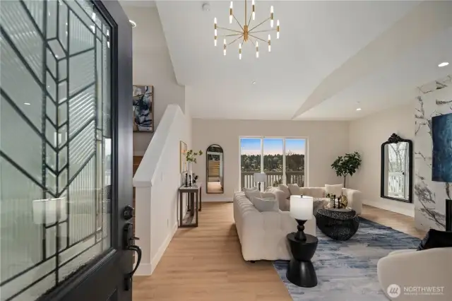 Entry to main floor living room.