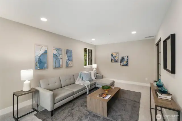 Can be used as a media room or a bedroom.