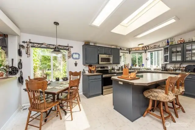 beautiful kitchen with eating area
