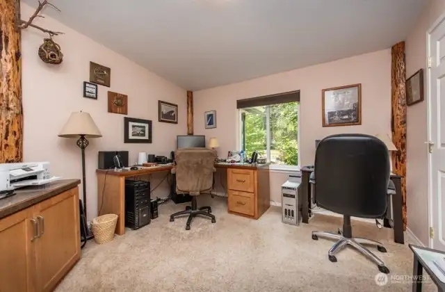 bedroom used as office