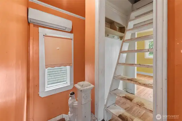 Access to 3rd floor attic bedrooms.