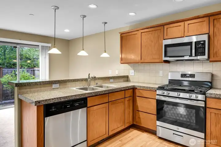 Kitchen View to Dining Room