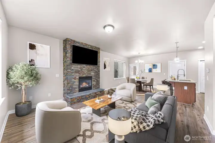 Living Room with brand new durable LVPnflooring