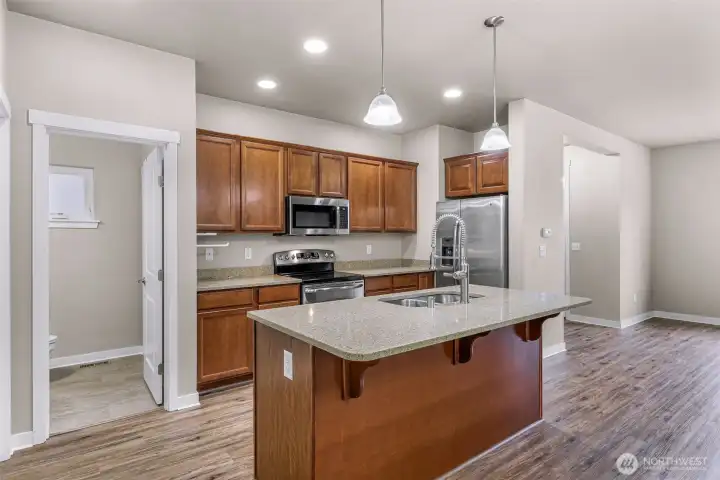 Kitchen with brand new durable LVP flooring