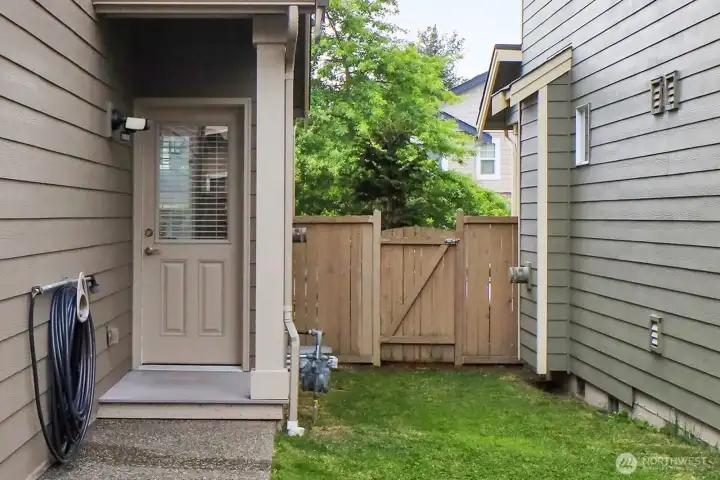 Private yard area