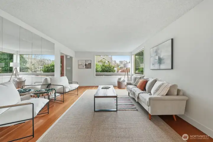 Large windows facing East, to welcome the morning sunlight.