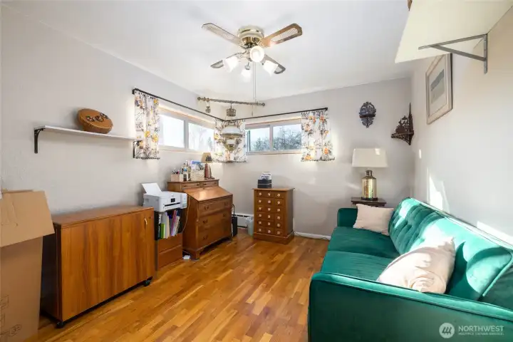 The 2nd bedroom has two windows for extra light.