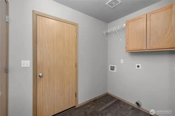 Laundry area just off kitchen