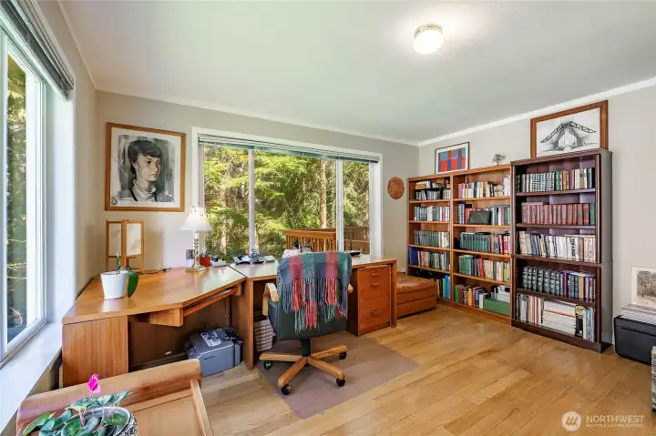 This extra-large den/office area is located on the main floor and could easily be used as a 4th bedroom.