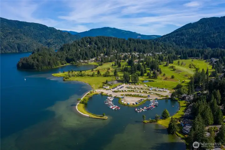 Breathtaking Sudden Valley arial views of Lake Whatcom, golf course and marina.