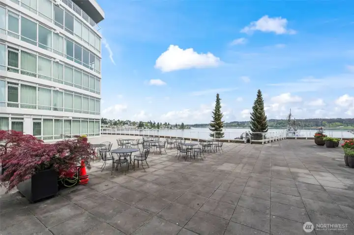Access to this private courtyard with your key fob.