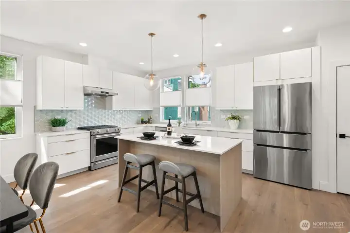 High-end appliances and quartz countertops High-end appliances and quartz countertops