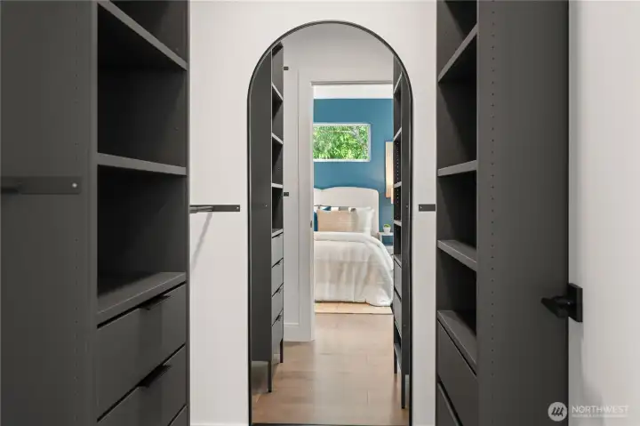 Large walk-in closet in primary bedroom Large walk-in closet in primary bedroom