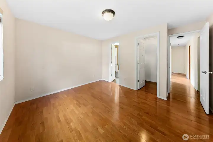 Primary bedroom with walk in closet and attached 3/4 bath Primary bedroom with walk in closet and attached 3/4 bath