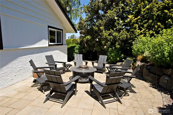 Gathering area on the patio.
