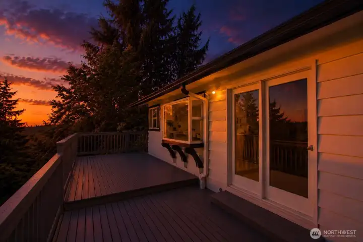 Enhanced twilight photo from upper deck.