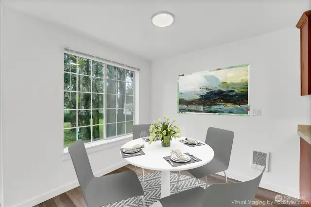 Dining Area virtually staged