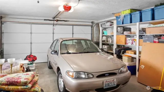 Amazing Shelves STAY in this 2-Car Garage!