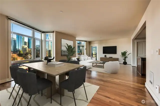 Lovely dining area to the living room for ultimate entertaining.