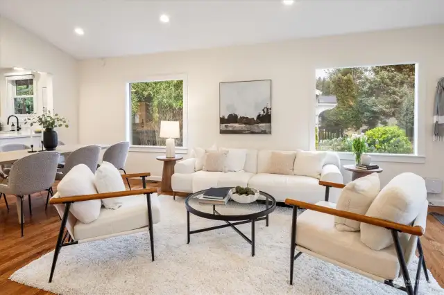 Inviting living room with lots of natural light