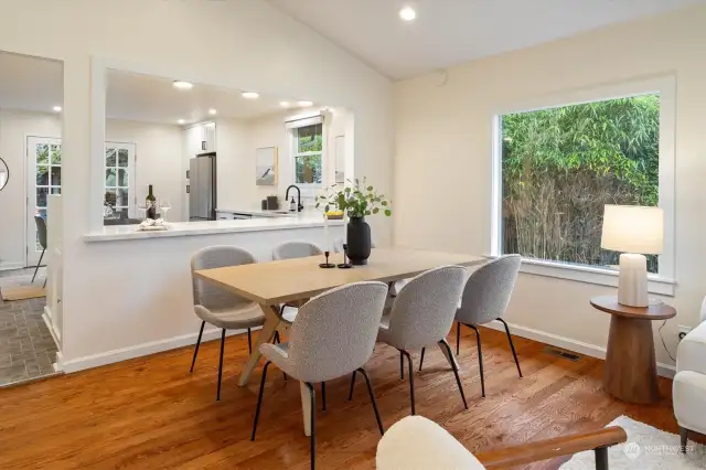 Spacious living and dining area